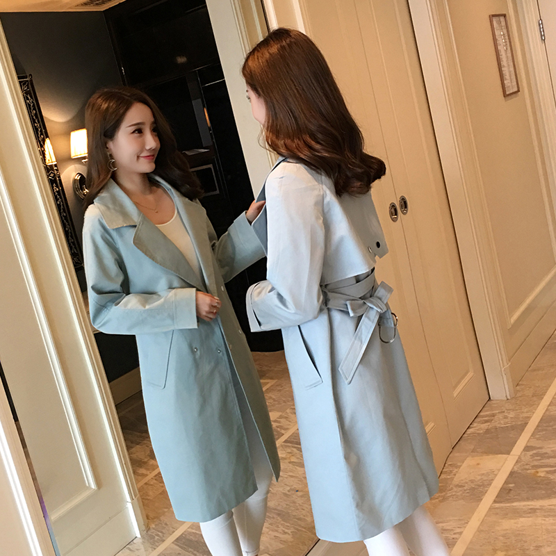 Trench pour femme LUOSIMATE en Coton en Coton - Ref 3226857 Image 4