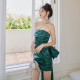 dollytang super large bow tube top dress design sense two wear pleated hip skirt birthday dress