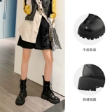 缇塔 Martens, Tide, демисезонный ремень, трикотажные черные короткие сапоги, из натуральной кожи