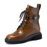 缇塔 Martens, демисезонный ремень, пряжка, короткие сапоги, из натуральной кожи, 2020