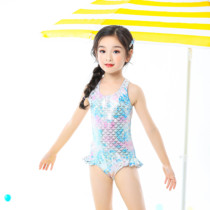 ins children cute swimsuit girl hot spring baby one-piece swimsuit girl baby boy mermaid princess swimsuit