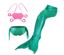 Children Mermaid Swimsuit Clothing Girls Princess Fish Webbed Tail Swimsuit Girls Beach Hot Springs Bikini