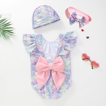 ins children cute swimsuit girl hot spring baby one-piece swimsuit girl baby boy mermaid princess swimsuit