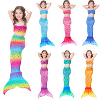 Mermaid swimsuit 2021 new girls in the Big Boy Princess split skirt style primary school children fish baby tail