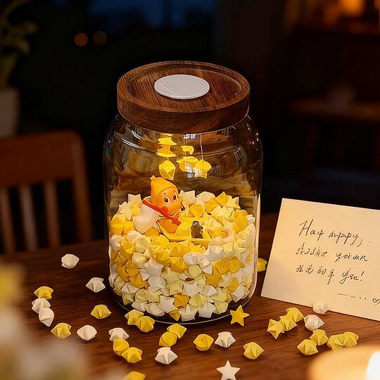 Star Man Pat Night Light Material Kit Wishing Bottle Atmosphere Gift for Girlfriends Practical Birthday Gift