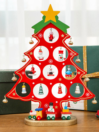 2021 Christmas home desktop mini small Christmas tree diy package decorative ornaments ins style children's toys