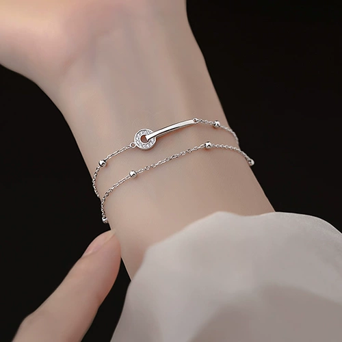 Кольцо, браслет, изысканное ювелирное украшение, серебро 925 пробы, легкий роскошный стиль, коллекция 2023