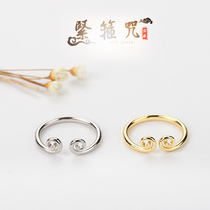 Sun Wukong headband Supreme treasure hoop curse ring sterling silver couple a pair of gold hoops love you ten thousand years to ring girl