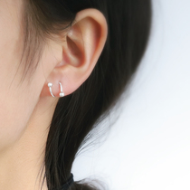 Earrings women 2021 New Tide simple cold wind earrings advanced temperament raised ears earrings sterling silver earrings