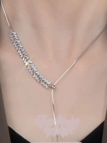 Ожерелье из стерлингового серебра 925 пробы с цирконом, роскошное роскошное ожерелье с кисточками для женщин, регулируемая мода