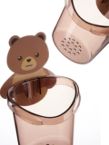 Увеличение поставки туалетов Творческие стойки для хранения щетки для медведя бесплатно от удара стенки с зубной пастой с зубной пастой