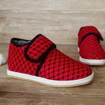 Womens cotton cloth shoes old Beijing cloth shoes winter warm womens shoes plus velvet handmade milkless soft cloth shoes women