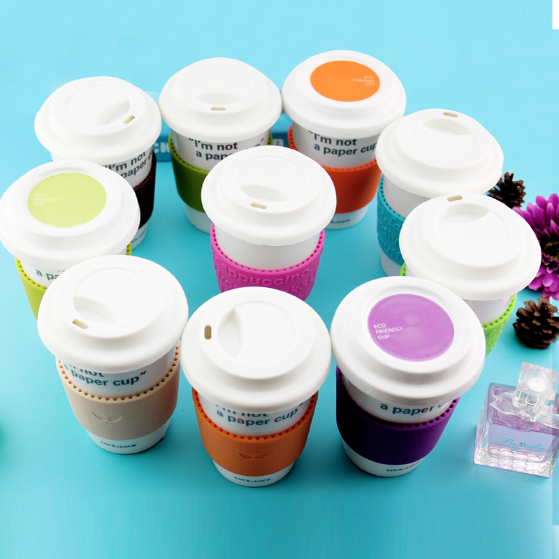 Music Buckle Music Buckle Ceramic Mark Cup Coffee Cup Milk Tea Cup Anti-Burn Water Cup With Lid Couple Suit 370ml