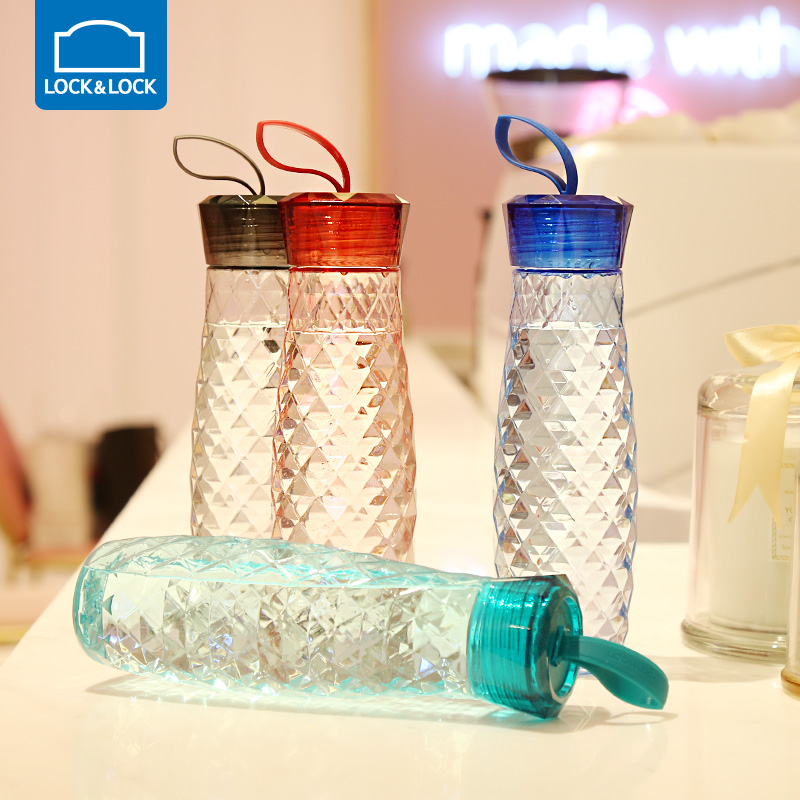 Lock & Lock Gem Plastic Water Cup Sports Portable Fashion Couple Cup Fashion Travel Kettle HLC647