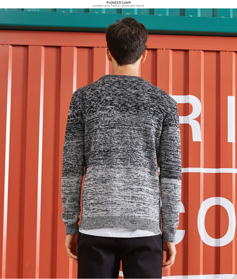 Mở rộng Road Men của Áo Len Áo Khoác Hàn Quốc Xu Hướng Thanh Niên Bông Áo Len Mùa Thu Vòng Cổ Slim Shirt áo len nam cổ tim