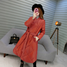 Кожаная куртка 2019新冬季真皮羽绒服女中长款超长海宁绵羊皮皮衣加绒厚保暖外套