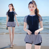 Swimsuit female 2021 new hot spring split conservative middle school students girl belly thin sports swimming pool dedicated