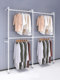 Clothing store wall hanger double-layer hanger display rack fashion rack on the wall multi-group nail wall clothing shelf can be customized