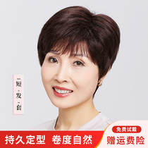 Wiggirl short-haired full-headed fashion compelling middle-aged and old-age ladies and mother-in-law natural wigs