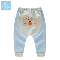 Han Bean Dragon Baby Pure Cotton Pants Male And Female Baby Spring Autumn Big Fart Pants Children Pp Pants Summer Outside Wearing Thin Pants
