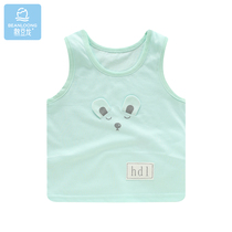 Bean dragon baby vest cotton spring and autumn newborn thin belly pincer summer wear sleeveless small vest