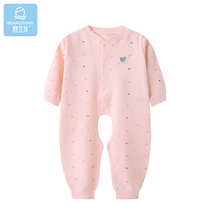 Bean dragon baby cotton jumpsuit men and women baby spring and autumn long sleeve open gear autumn children autumn and winter out
