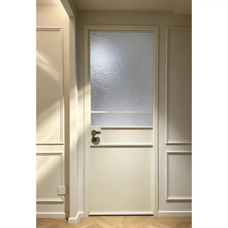French-Style Korean Retro Titanium Magnesium Aluminum Alloy Minimalist Bathroom Toilet Door Flat Opening Bathroom Ultra-Clear Glass Door French-Style Korean Retro Titanium Magnesium Aluminum Alloy Minimalist Bathroom Toilet Door Flat Opening Bathroom Ultra-Clear Glass Door
