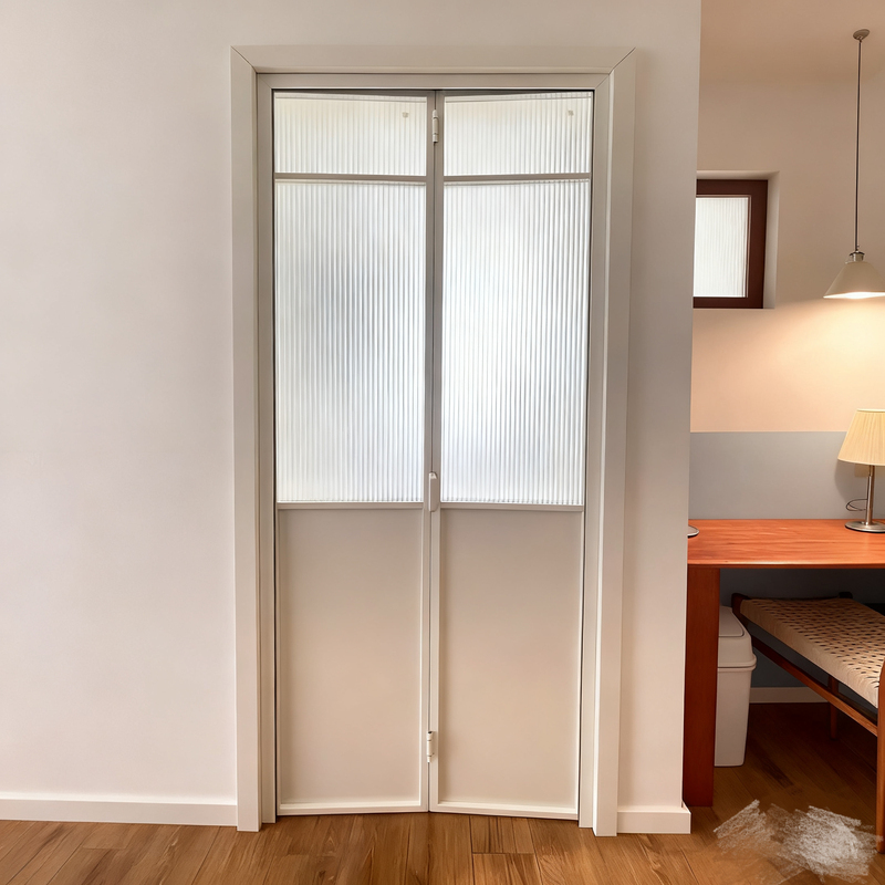 Minimalist Retro Bathroom Door New French Style Integrated Trendy Toilet Kitchen Balcony Bedroom Tempered Ultra-Clear Changhong