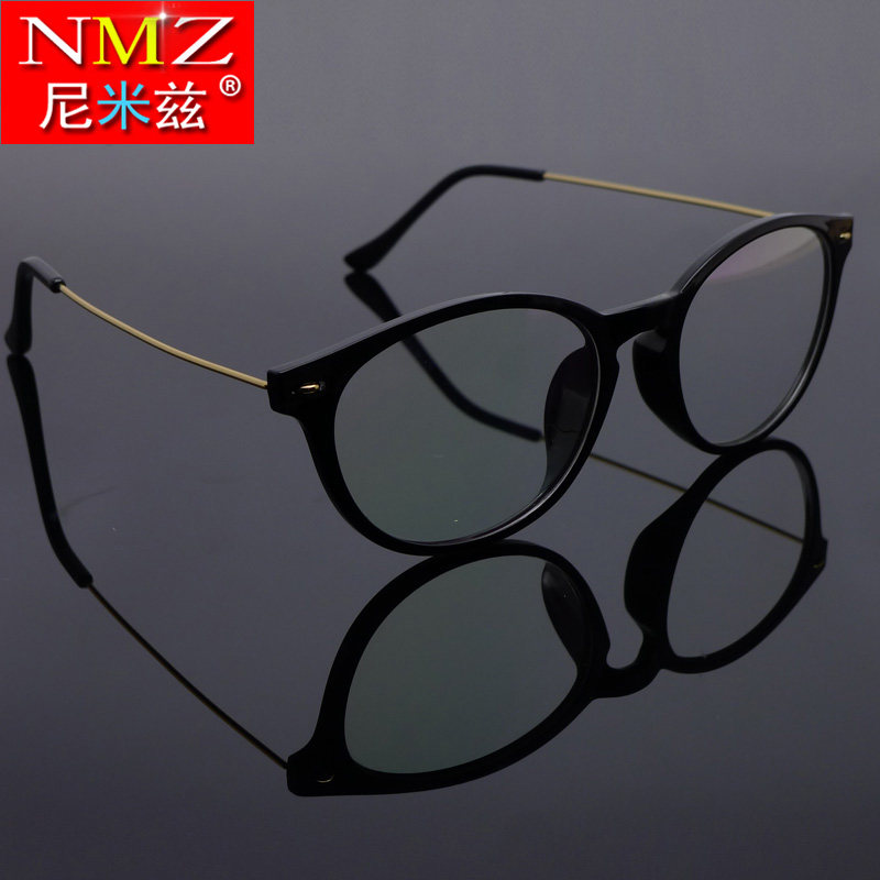 Retro Glasses frame with flat mirror Han version TR 90 ultra - light lens frame with a mirror female