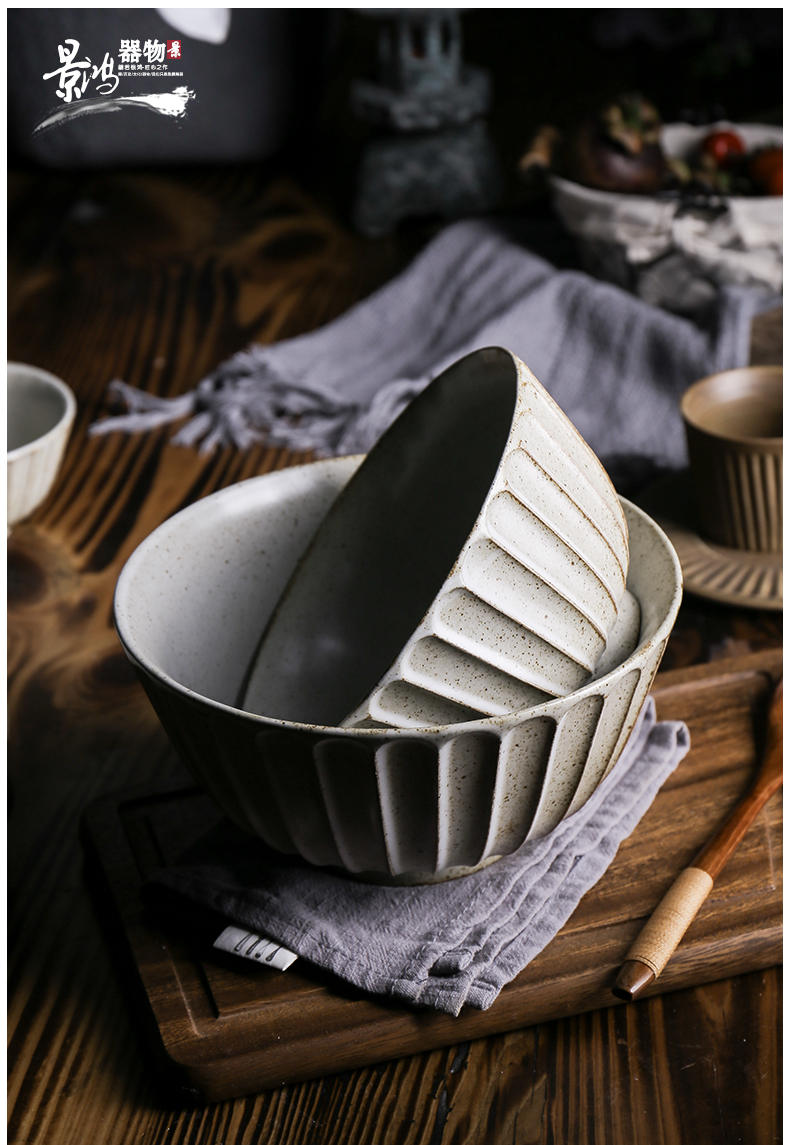 Pull a rainbow such use household jobs ceramic bowl bowls bowl of Japanese tableware salad bowl creative rainbow such use large soup bowl