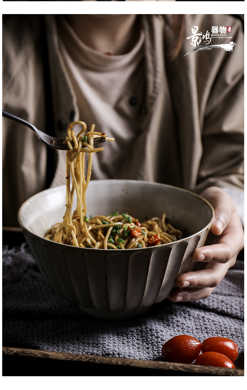 Pull a rainbow such use household jobs ceramic bowl bowls bowl of Japanese tableware salad bowl creative rainbow such use large soup bowl