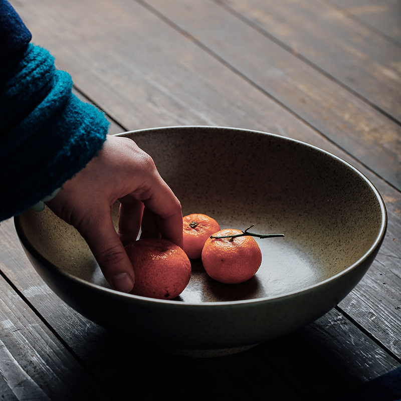 Large ceramic bowl of beef soup bowl pull rainbow such use salad bowl Japanese - style tableware mercifully rainbow such use creative household soup basin