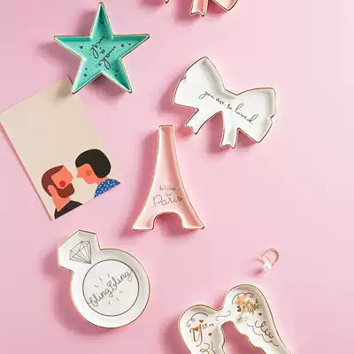 Nordic Phnom Penh ceramic jewelry plate small dinner plate snack plate creative storage plate breakfast plate photography props