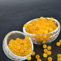 Supplies for Buddha: seven gemstones yellow agate beads round beads Buddha statues pagodas vase for manza 1 tael