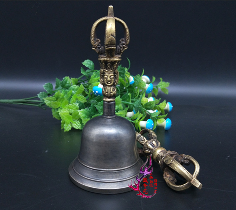 Nepal Pure Handmade Bronze Five-Stock Bell Pestle Diamond Pestle With the Small Number