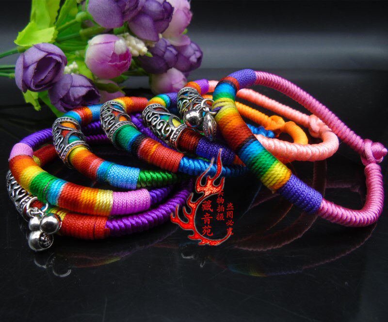 Bracelet bracelet color spiral cord 5 color cord knitting hand - knit bracelet bracelet bracelet