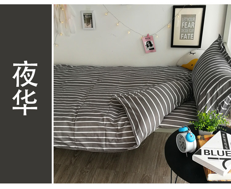 Tấm trải giường đơn mảnh ba mảnh ký túc xá sinh viên thủy triều đơn tấm giường bốn bộ phim hoạt hình chăn bông đơn mảnh 3 ga giường 1m2x2m