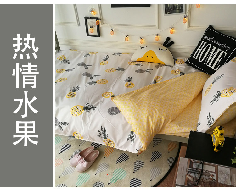 gia đình tâm lanh chăn gái của bốn người trên một đơn ký túc xá giường ký túc xá ba mảnh phim hoạt hình chăn đơn - Khăn trải giường bộ ga giường đẹp