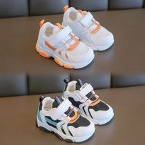 Children sports shoes 2021 spring and autumn girls small white shoes new boy net shoes soft bottom baby toddler shoes