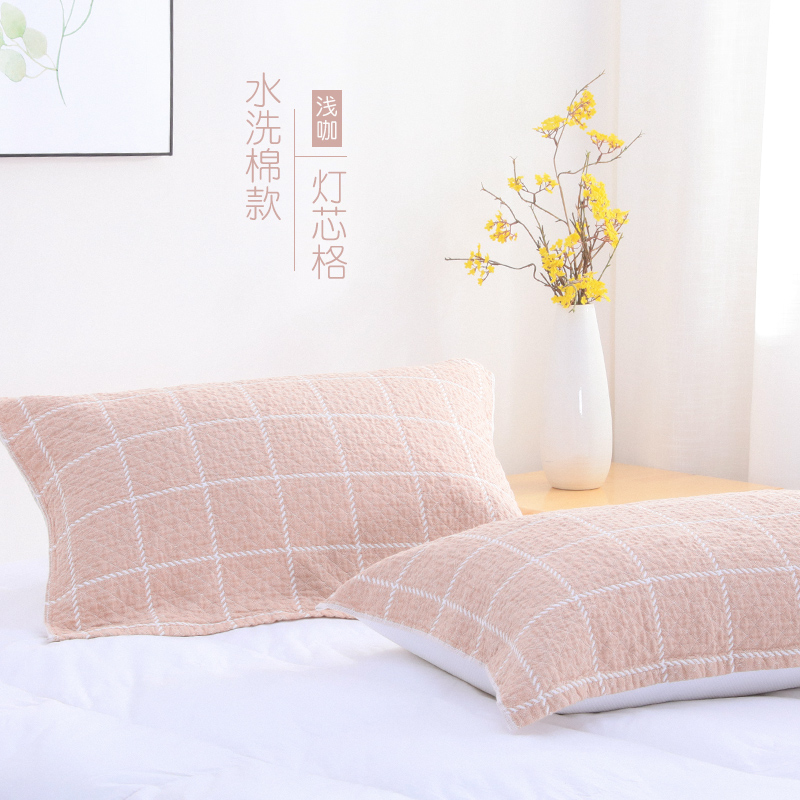 Gối khăn cặp gối bông khăn cặp gối bông khăn đôi mẫu đơn giản Bắc Âu gối vải khăn cặp - Khăn gối vỏ gối đẹp
