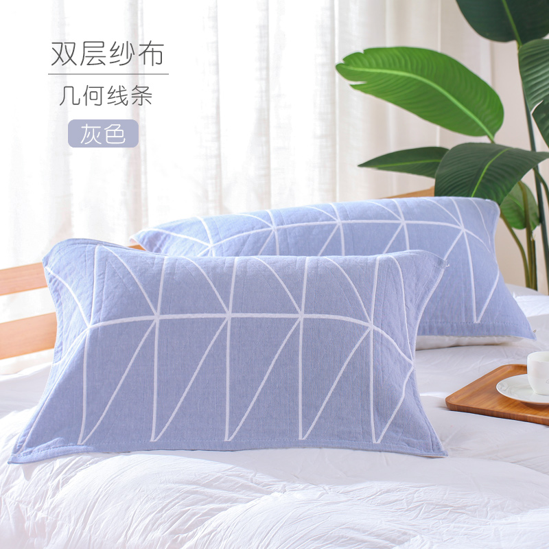 Gối khăn cặp gối bông khăn cặp gối bông khăn đôi mẫu đơn giản Bắc Âu gối vải khăn cặp - Khăn gối vỏ gối đẹp