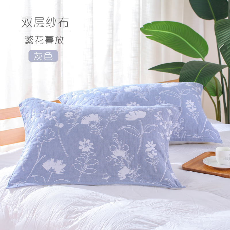 Gối khăn cặp gối bông khăn cặp gối bông khăn đôi mẫu đơn giản Bắc Âu gối vải khăn cặp - Khăn gối vỏ gối đẹp