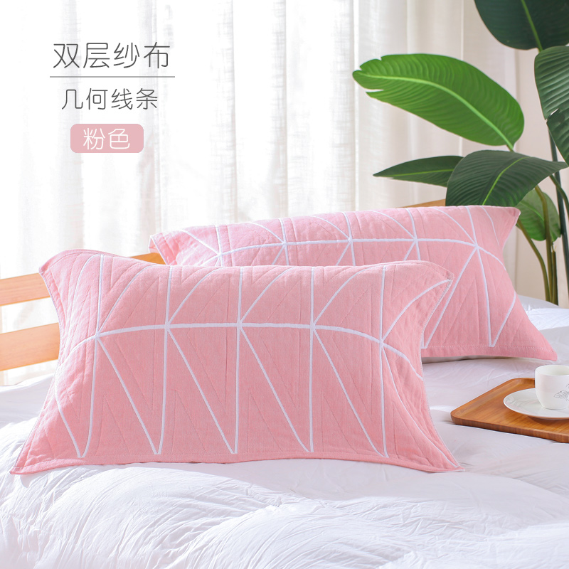 Gối khăn cặp gối bông khăn cặp gối bông khăn đôi mẫu đơn giản Bắc Âu gối vải khăn cặp - Khăn gối vỏ gối đẹp
