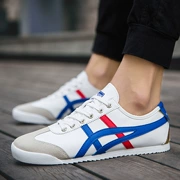 Giày đôi 2019 mới mùa xuân nam forget giày mùa hè thoáng khí lưới màu đỏ giày nam vải canvas - Plimsolls