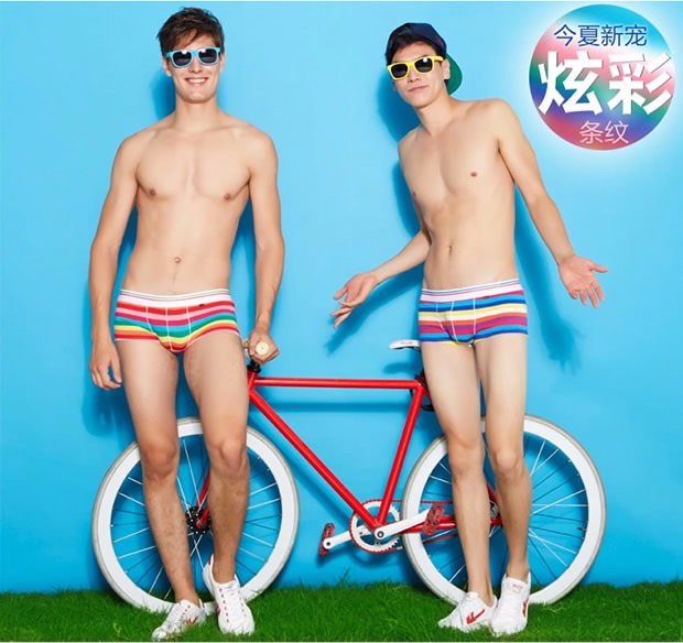 ZOD sọc đồ lót nam thoáng khí bó sát quần bốn chân thanh niên in quần lót nam cotton boxer quan lot nu danh cho tuoi 16