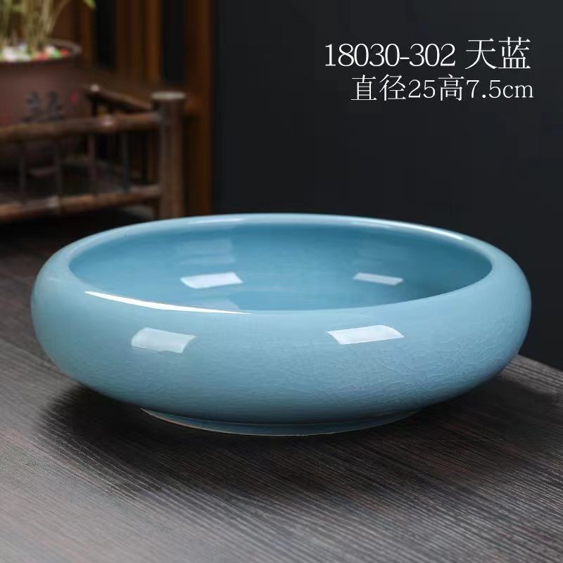 Creative Large-Sized Non-Porous Ceramic Flower Pot for Hydroponics, Suitable for Growing Pennywort, Water Lotus, and Daffodils, for Home Gardening