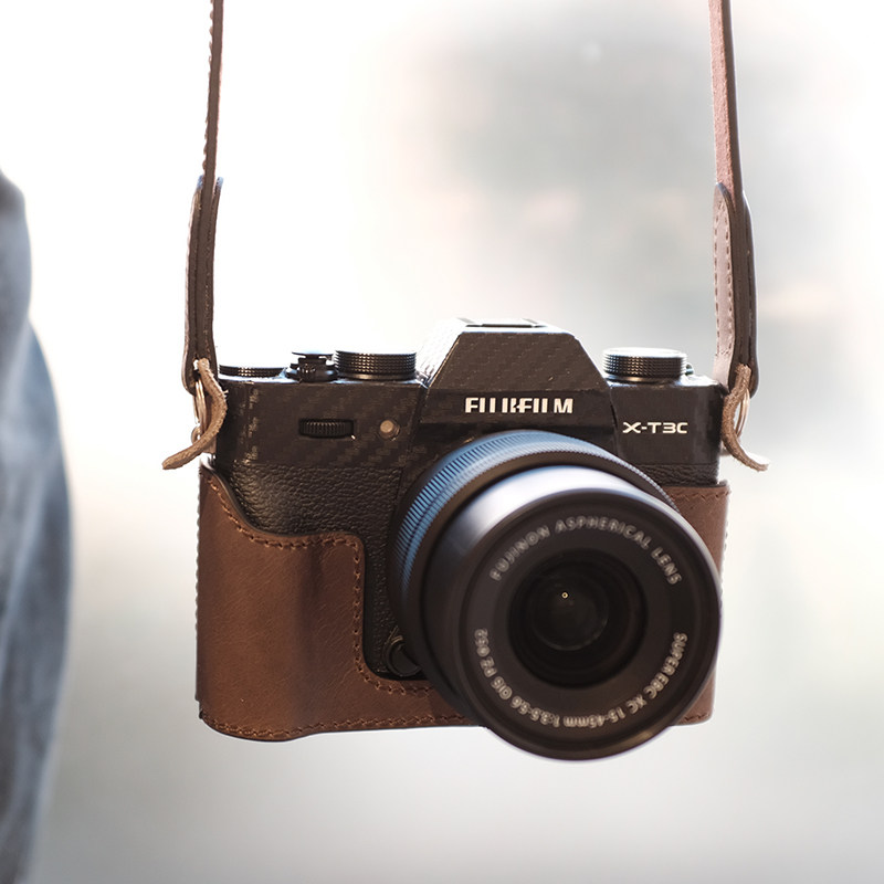 JX original Fujifilm XT30 second generation camera bag protective case green leather case micro stand-alone case leather base