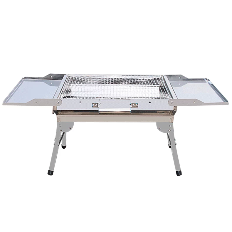 Qashqai thép không gỉ gia đình nướng ngoài trời 5 người gấp than nướng lĩnh vực công cụ bộ hoàn chỉnh của vỉ nướng bep ga mini du lich bếp cắm trại mini