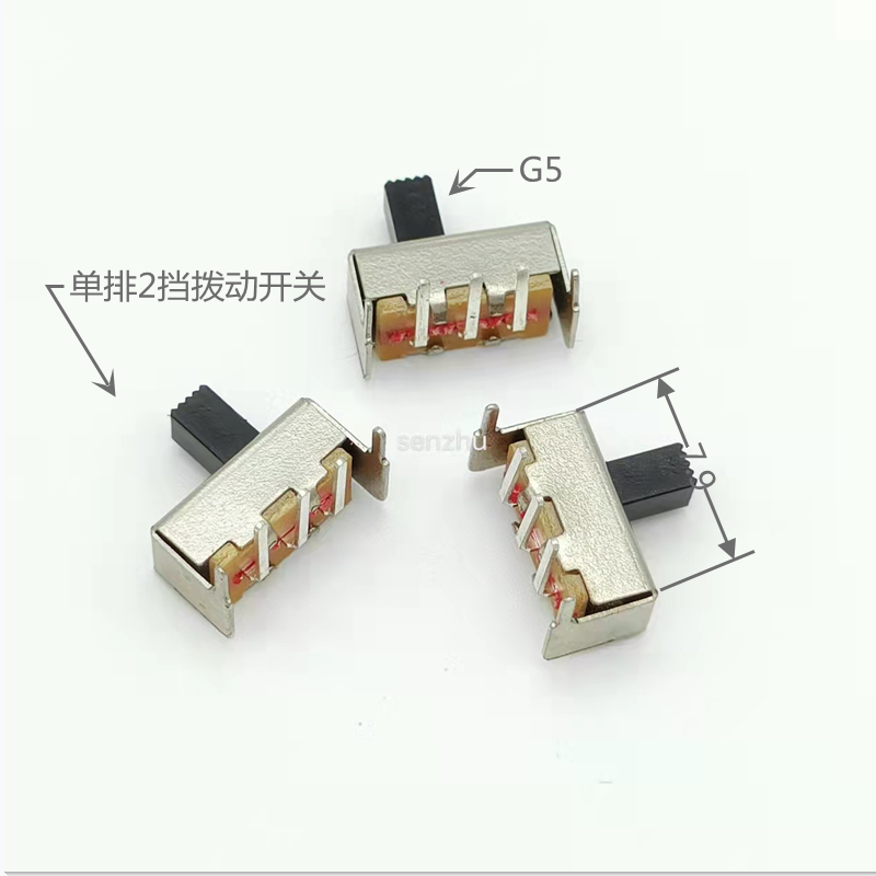 Toggle switch SS-12F23-G5 single row 2 gear sliding switch 2 feet 3P horizontal socket connector-Taobao
