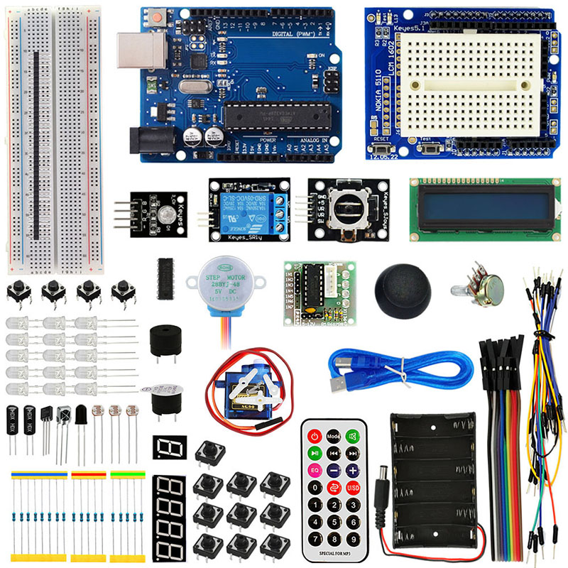 Keyes Electronics Fans Introduction to Compatible UNO R3 Learning Suite 24 courses are based on the arduino suite